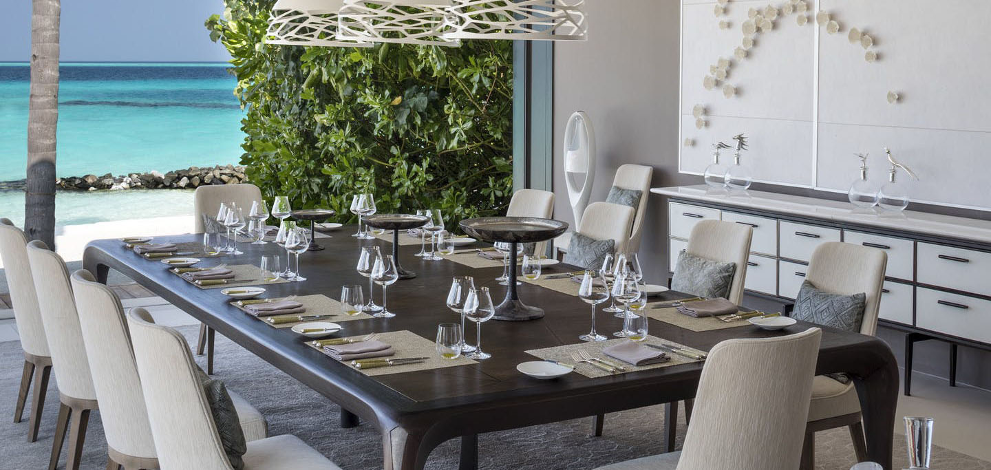 Cheval Blanc Randheli Private Island Dining Room