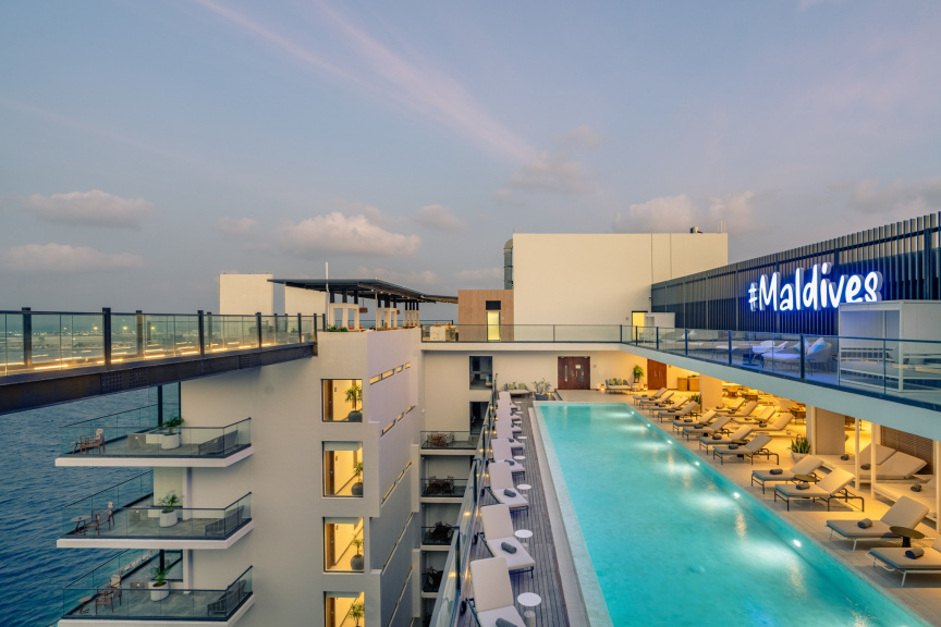 Barceló Nasandhura Male’ Maldives rooftop pool and city view Barceló Nasandhura Male’ Maldives rooftop pool and city view