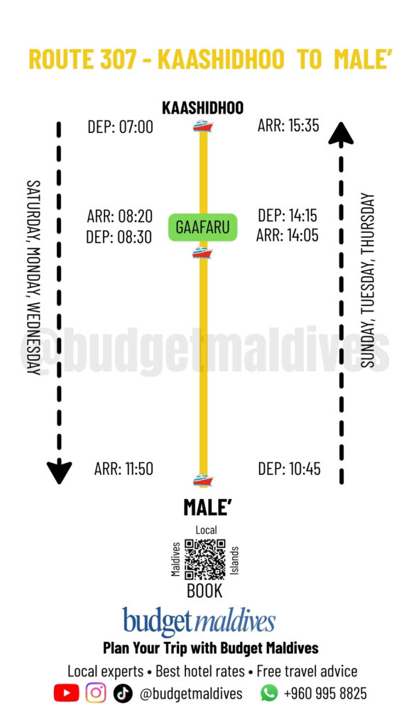 ROUTE 307 - KAASHIDHOO TO MALE’