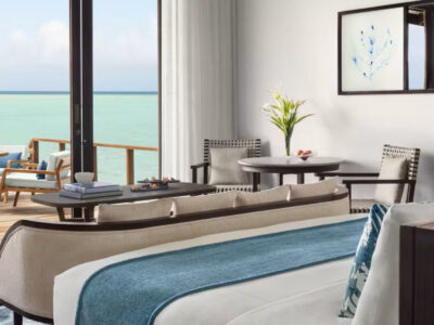 Luxury overwater bungalows in Maldives with private pools
